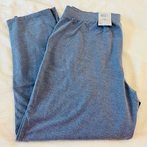 1X straight leg Blue heather knit pants with pockets, Croft Barrow